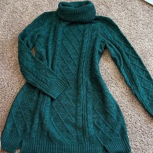 Blue Rain Deep Teal Turtleneck Sweater